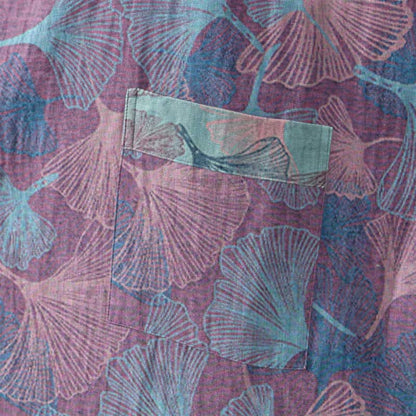 Kimono in cotone con foglie di ginkgo da sogno - image 11