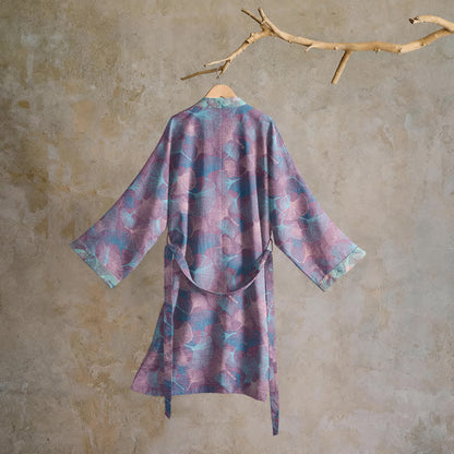 Kimono in cotone con foglie di ginkgo da sogno - image 7