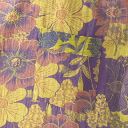 Kimono in cotone con stampa floreale viola - image 5