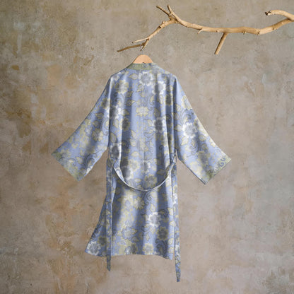 Kimono in cotone con stampa floreale retrò - image 1
