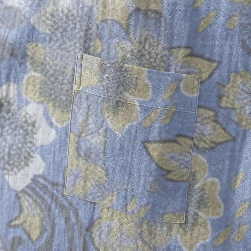 Kimono in cotone con stampa floreale retrò - image 5