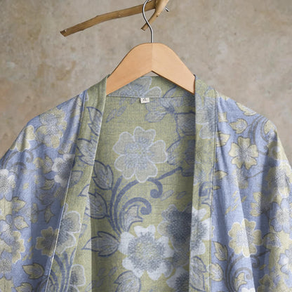 Kimono in cotone con stampa floreale retrò - image 2