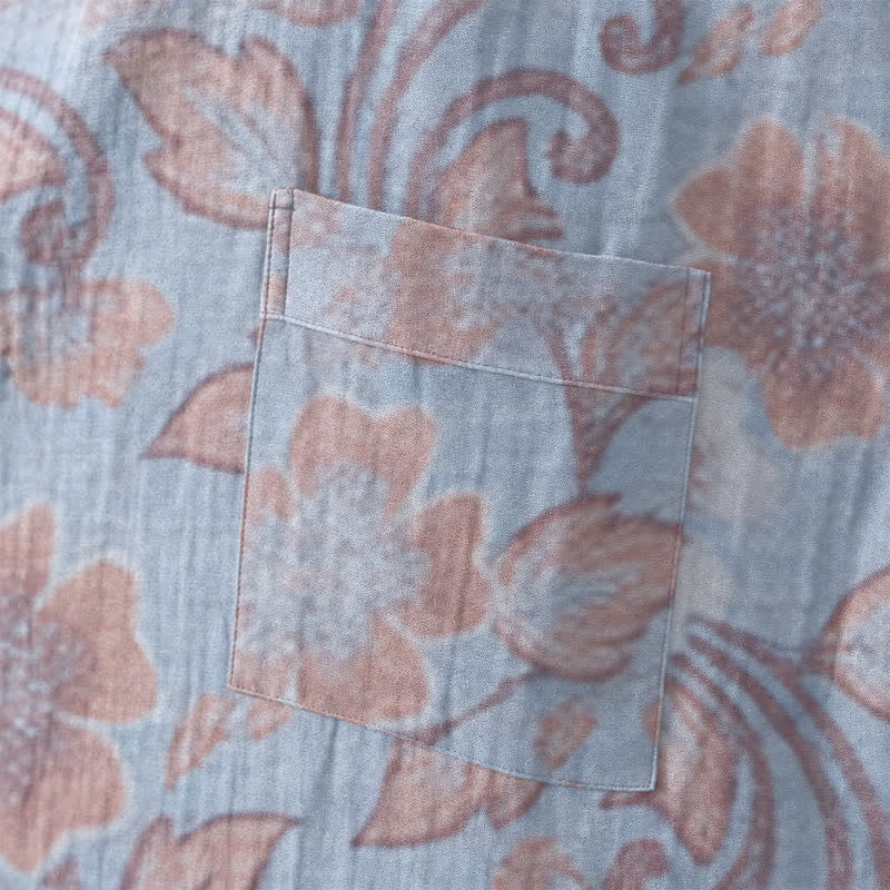 Kimono in cotone con stampa floreale retrò - image 11