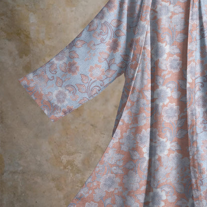 Kimono in cotone con stampa floreale retrò - image 9