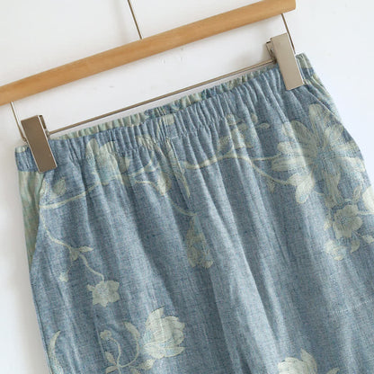 Completo da casa in cotone con stampa floreale vintage - image 3