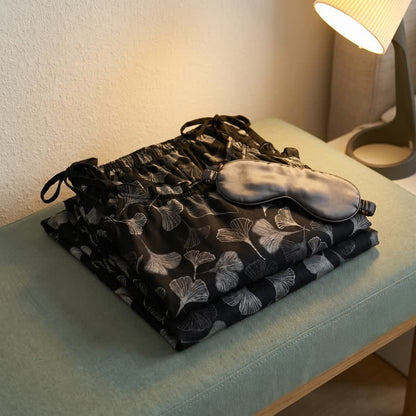 Completo da casa in cotone con foglie di ginkgo vintage - image 3
