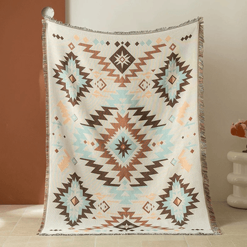 Plaid decorativo con nappe geometriche in stile bohémien del sud-ovest - 180cm × 51" - image 0