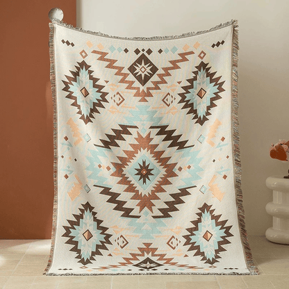 Plaid decorativo con nappe geometriche in stile bohémien del sud-ovest - 180cm × 51" - image 0