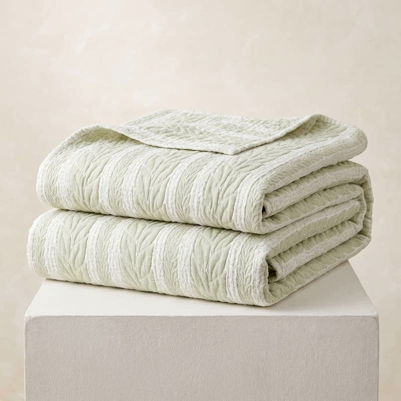 Trapunta in cotone con motivo a foglie scandinave - image 3