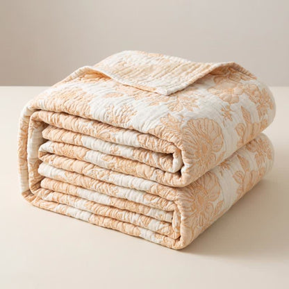 Trapunta copriletto in cotone Minimal Bloom - image 2