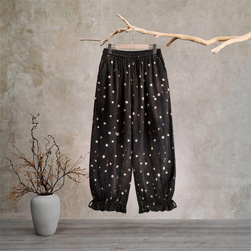 Pantaloni da casa a pois neri, intramontabili - XL - image 0