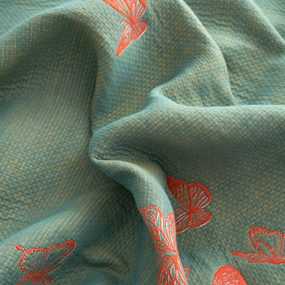 Elegante trapunta in cotone con stampa a farfalle - image 13