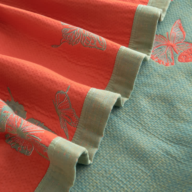 Elegante trapunta in cotone con stampa a farfalle - image 12
