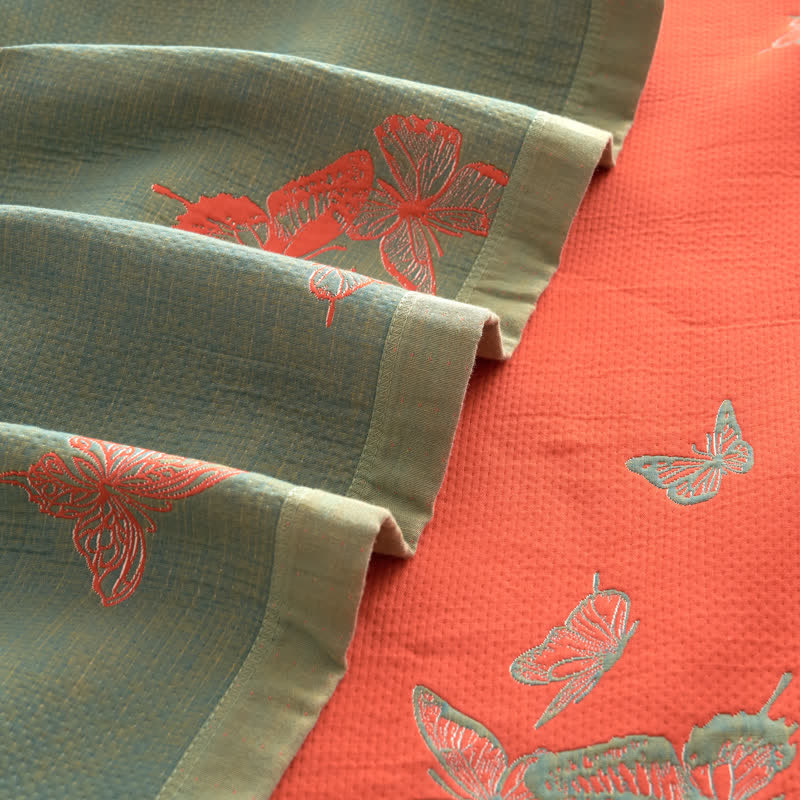 Elegante trapunta in cotone con stampa a farfalle - image 19