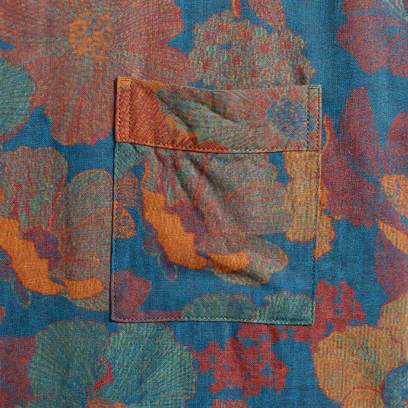 Kimono vintage in cotone con motivo floreale - image 9