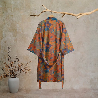Kimono vintage in cotone con motivo floreale - image 1