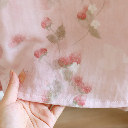 Camicia da notte da casa in cotone rosa fragola - image 4
