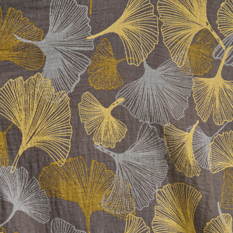 Set di biancheria da letto in cotone con foglie di ginkgo dorate - image 5