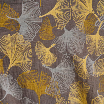 Set di biancheria da letto in cotone con foglie di ginkgo dorate - image 5