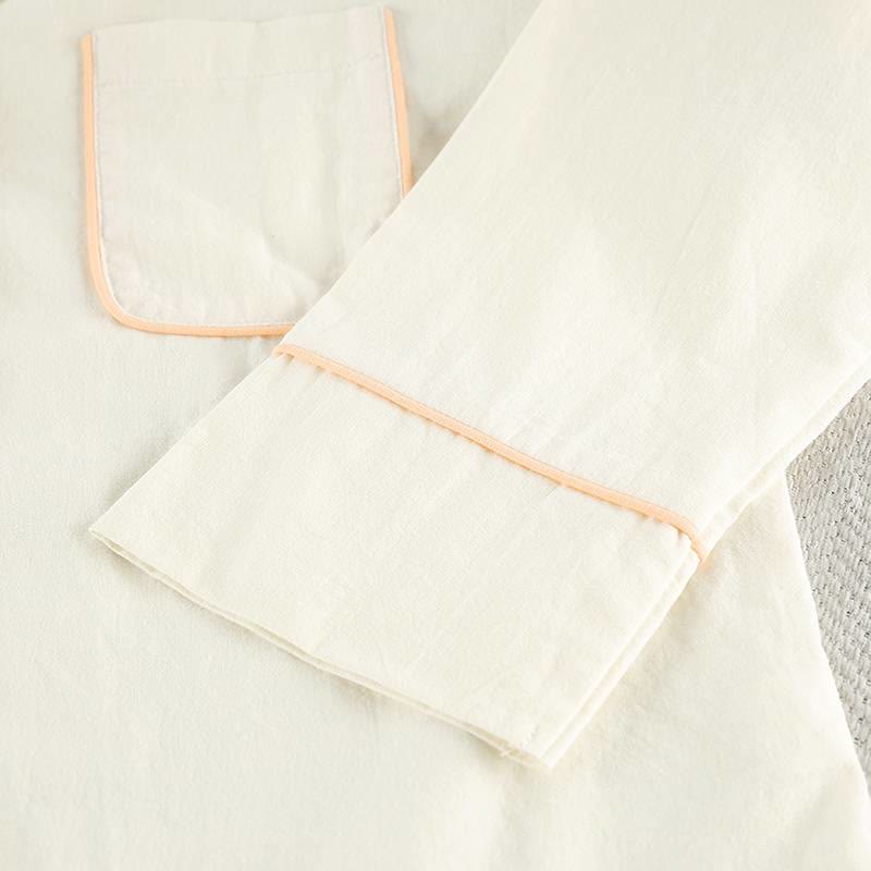 Set pigiama minimalista in cotone a maniche lunghe con tasche. - image 7