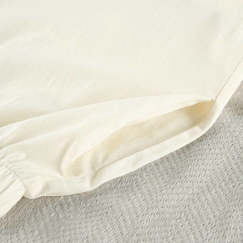Set pigiama minimalista in cotone a maniche lunghe con tasche. - image 13