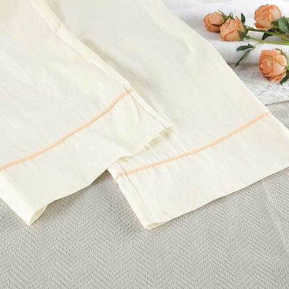 Set pigiama minimalista in cotone a maniche lunghe con tasche. - image 8