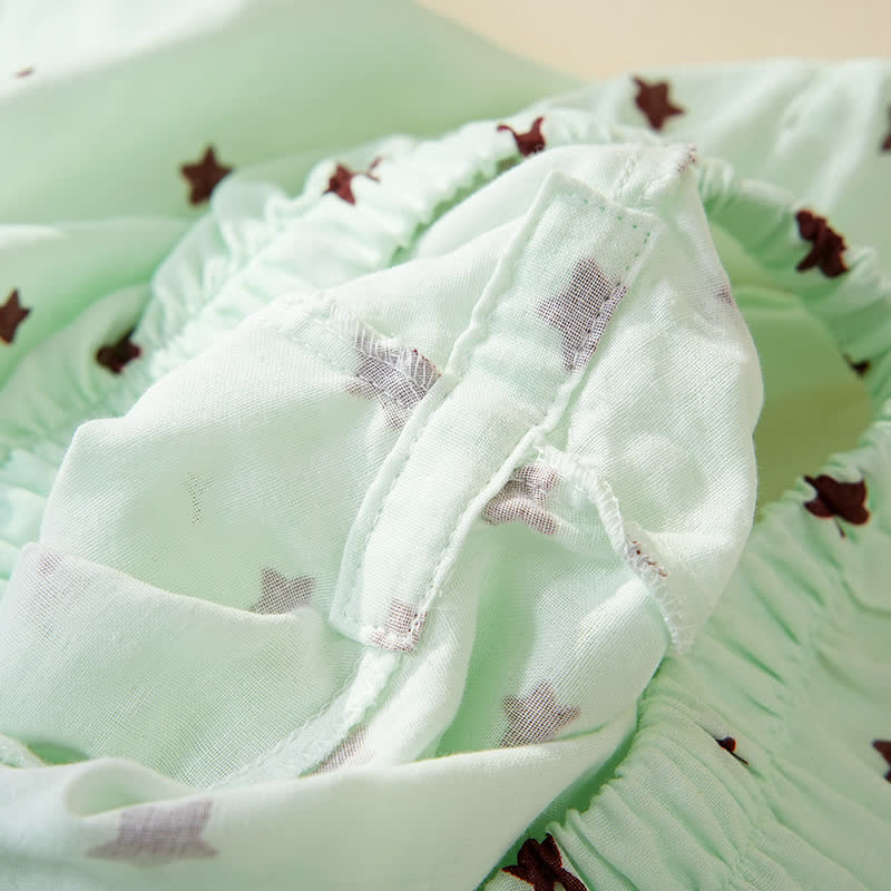 Pigiama a maniche lunghe in cotone con stelle pastello - image 12