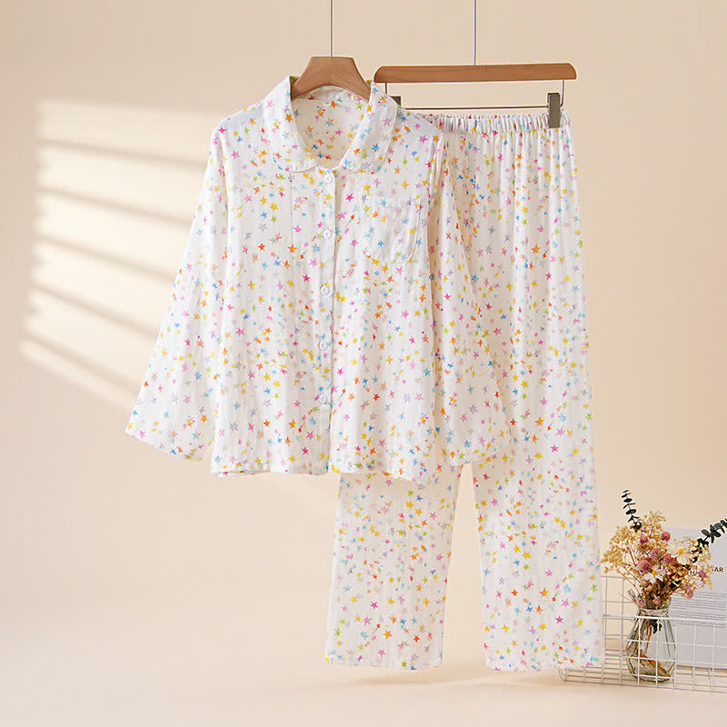 Set pigiama Sweet Star in cotone a maniche lunghe - image 3
