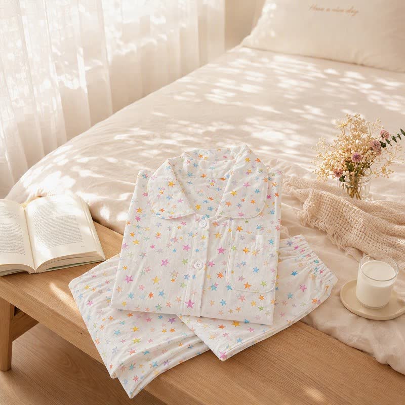 Set pigiama Sweet Star in cotone a maniche lunghe - image 5