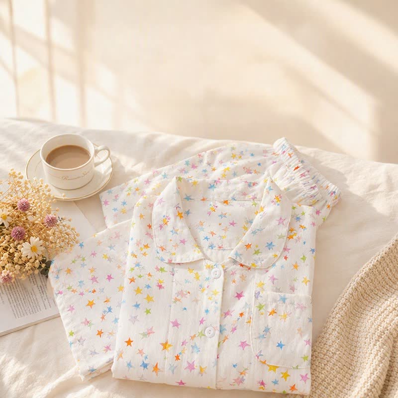 Set pigiama Sweet Star in cotone a maniche lunghe - image 4