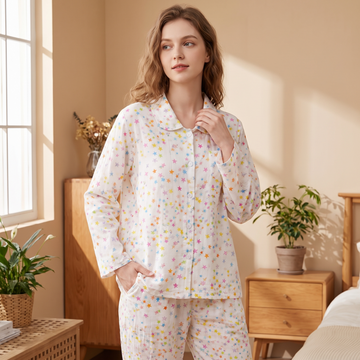 Set pigiama Sweet Star in cotone a maniche lunghe - image 0