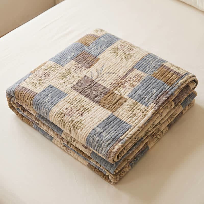Trapunta/copriletto vintage in cotone patchwork - image 4
