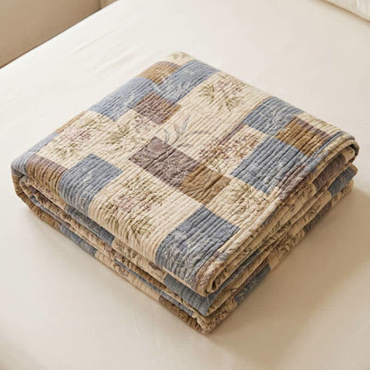 Trapunta/copriletto vintage in cotone patchwork - image 4