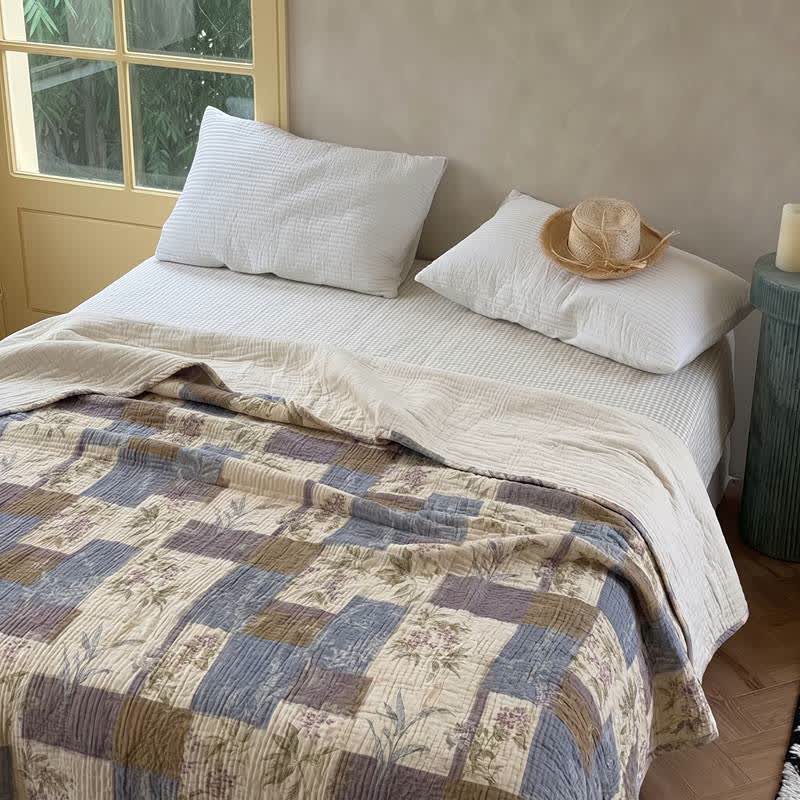 Trapunta/copriletto vintage in cotone patchwork - image 3