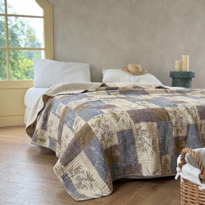 Trapunta/copriletto vintage in cotone patchwork - image 1