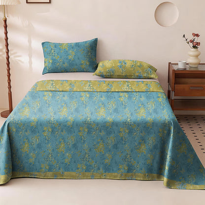 Copriletto reversibile in cotone con stampa floreale vintage - Copriletto con 2 federe - Matrimoniale Grande - image 0