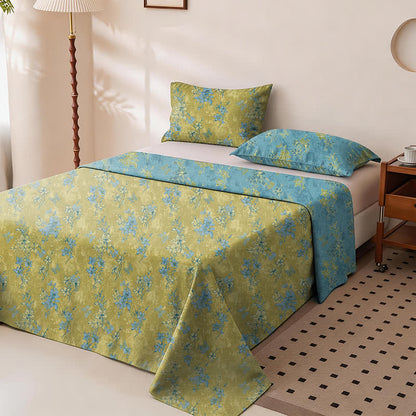 Copriletto reversibile in cotone con stampa floreale vintage - image 5