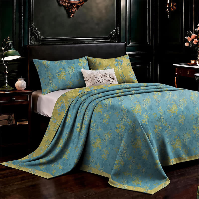 Copriletto reversibile in cotone con stampa floreale vintage - image 2
