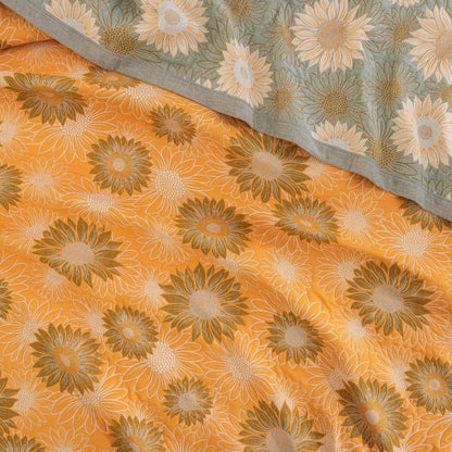 Coperta in garza di cotone con motivo girasoli in stile retrò - image 7