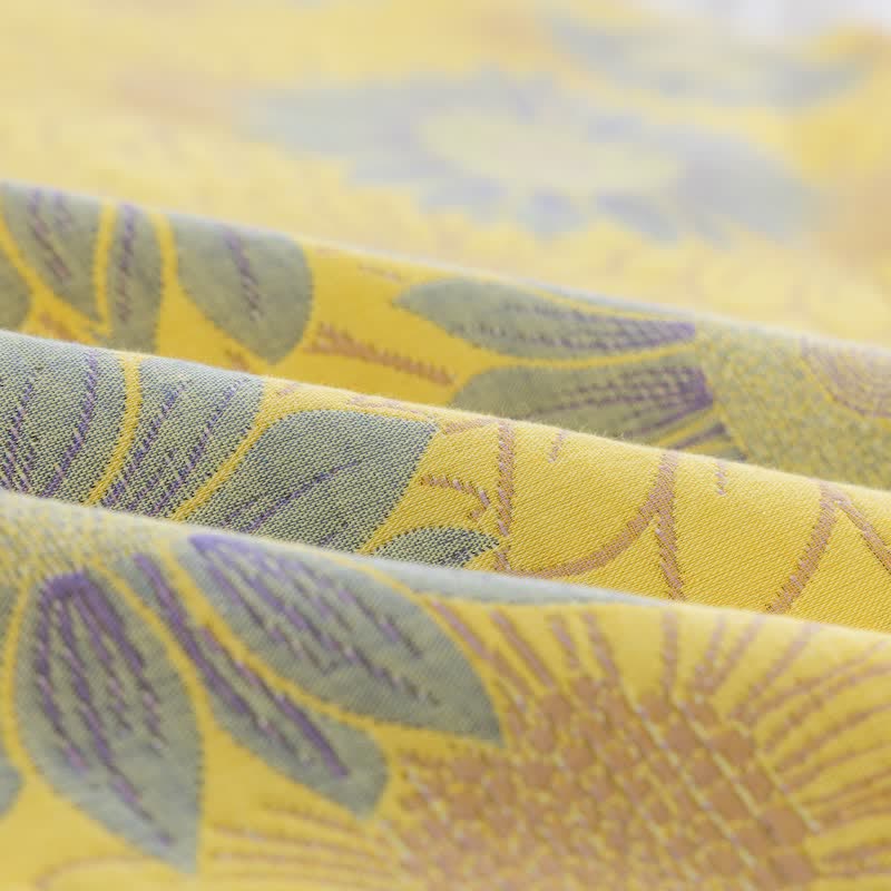 Coperta in garza di cotone con motivo girasoli in stile retrò - image 13