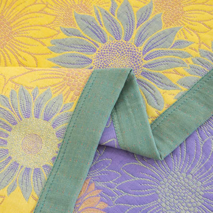 Coperta in garza di cotone con motivo girasoli in stile retrò - image 14
