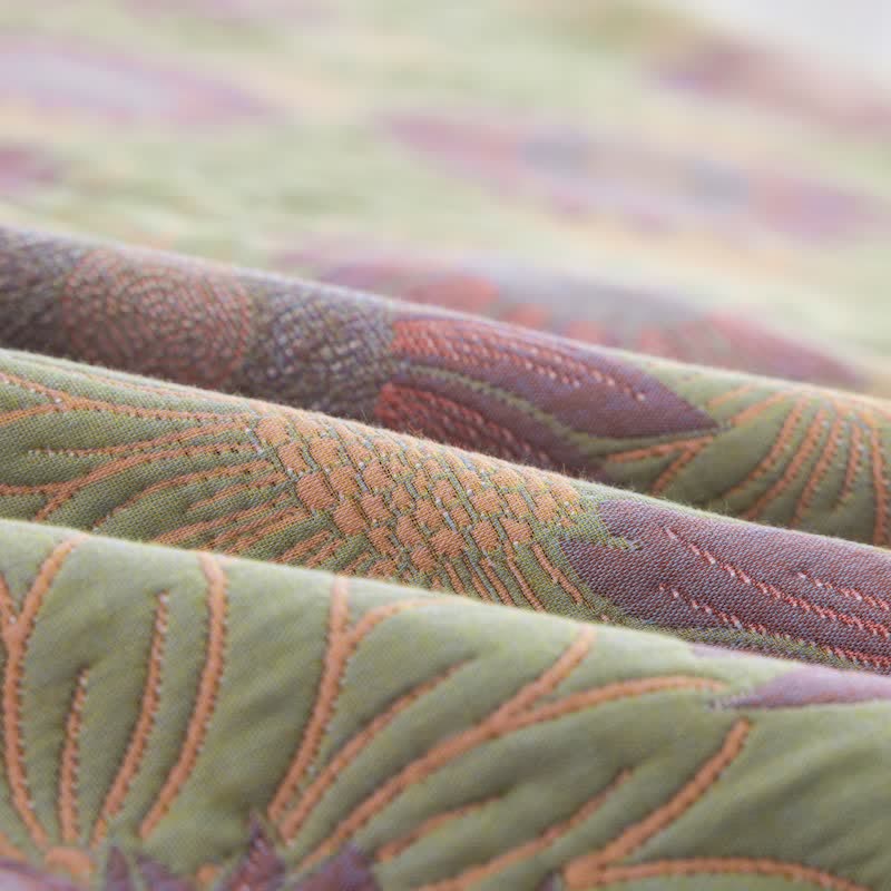 Coperta in garza di cotone con motivo girasoli in stile retrò - image 30