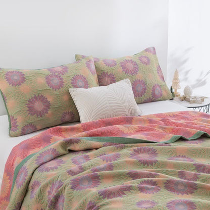 Coperta in garza di cotone con motivo girasoli in stile retrò - image 29
