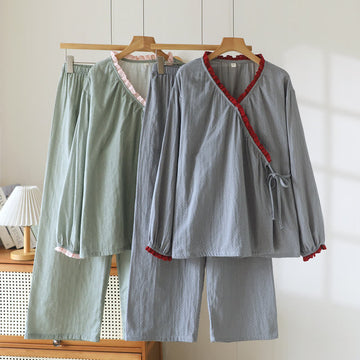 Completo da casa in cotone con laccetti laterali Sweet Side Tie - image 0