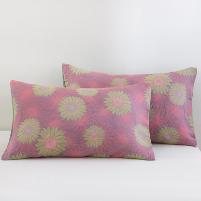 Coperta in garza di cotone con motivo girasoli in stile retrò - image 26