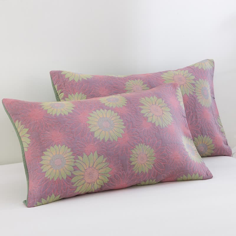 Coperta in garza di cotone con motivo girasoli in stile retrò - image 25