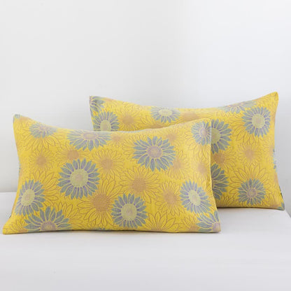 Coperta in garza di cotone con motivo girasoli in stile retrò - image 19