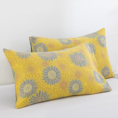 Coperta in garza di cotone con motivo girasoli in stile retrò - image 18