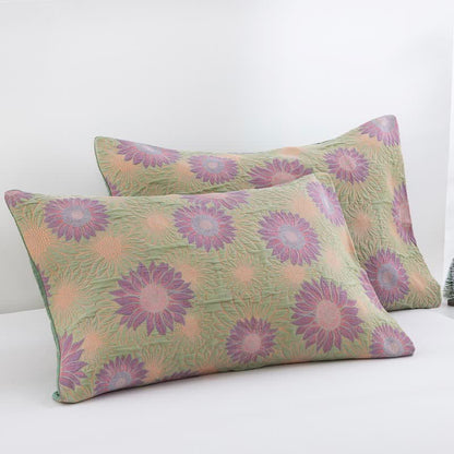Coperta in garza di cotone con motivo girasoli in stile retrò - image 35