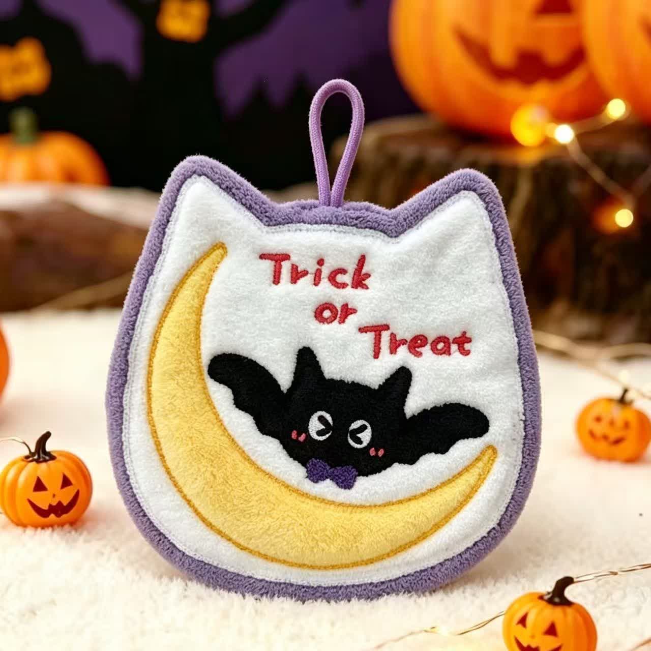 Asciugamano da appendere in pile per Halloween - Pipistrello - 5 pezzi - image 5